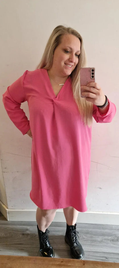 V hals jurkje