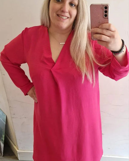 V hals jurkje
