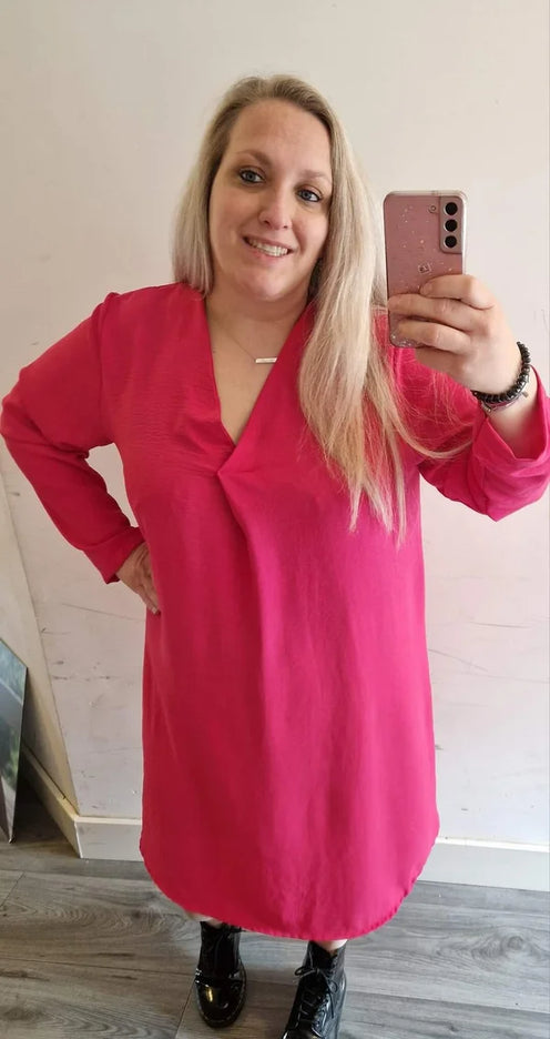 V hals jurkje