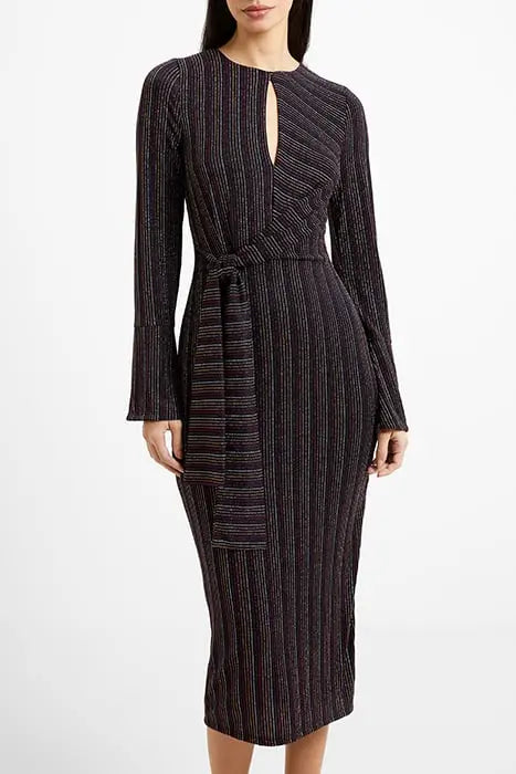PAULA KEYHOLE DRESS BLACK