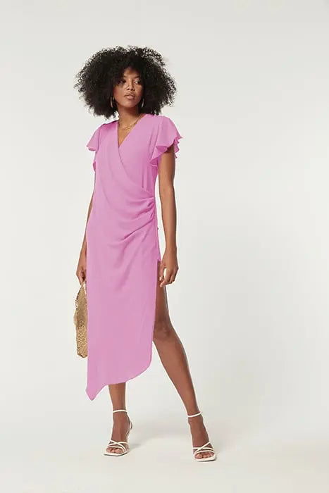 CREPE FABRIC LIMAZ9 DRESS VIOLET