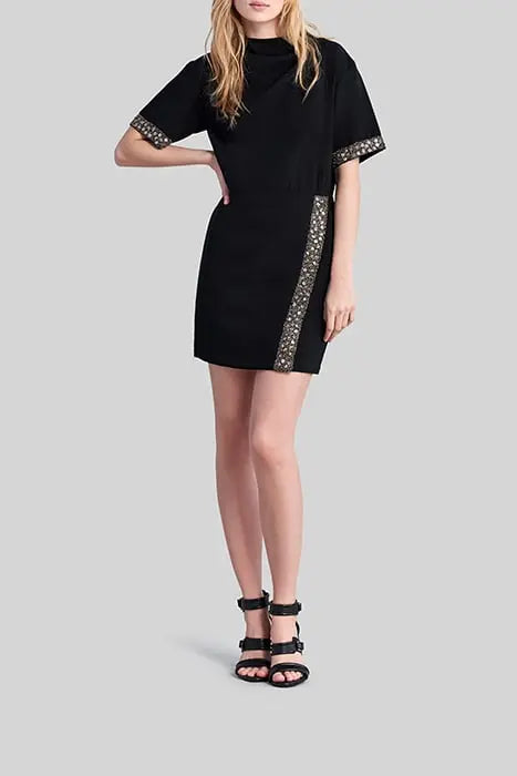 BLACK BEAD AND SEQUIN DRESS