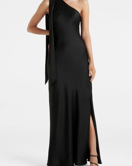 VESTIDO BUFANDA ASIMÉTRICO REMINGTON NEGRO
