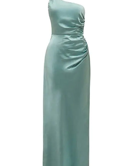 KELLY MAXI SATIN À UNE ÉPAULE