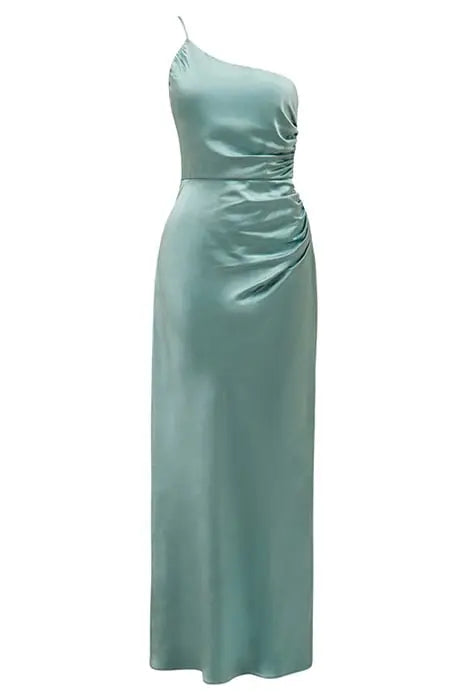 KELLY ONE SHOULDER SATIN MAXI