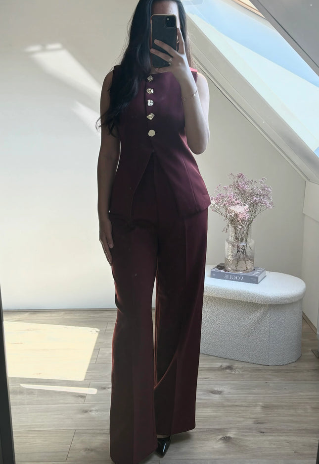 Azra bordeaux top