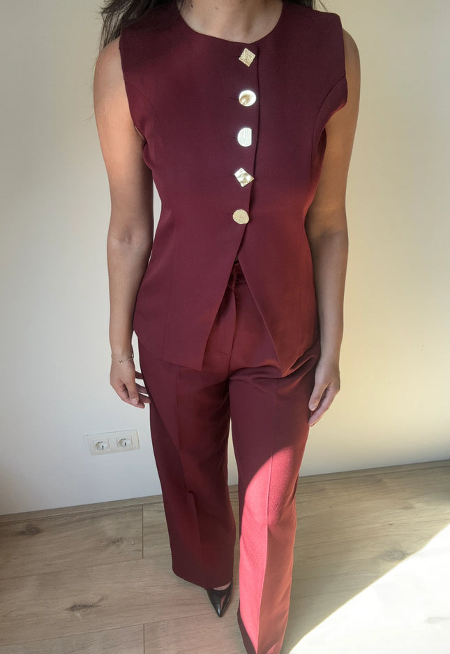 Azra bordeaux top