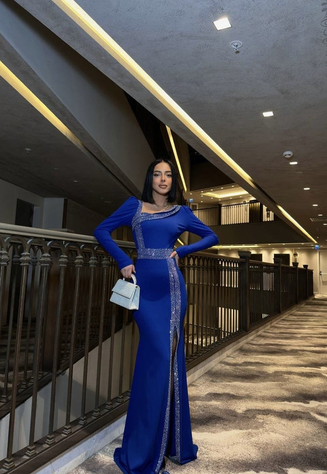 EMBELLISHED MAXI DRESS WITH DETAILS