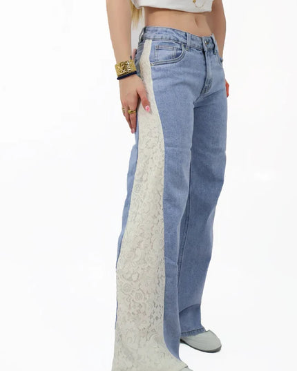Lace wide leg Jeans