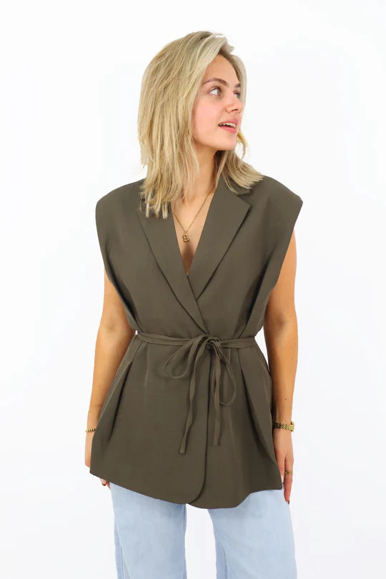 Polly blazer mouwloos