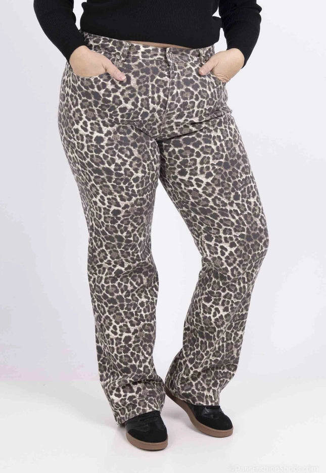 Leopard straight Monday Jeans