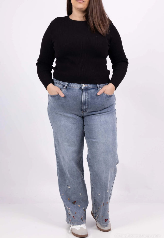 Embroidery Monday Jeans