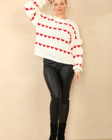 Sweater Met Hart Mint