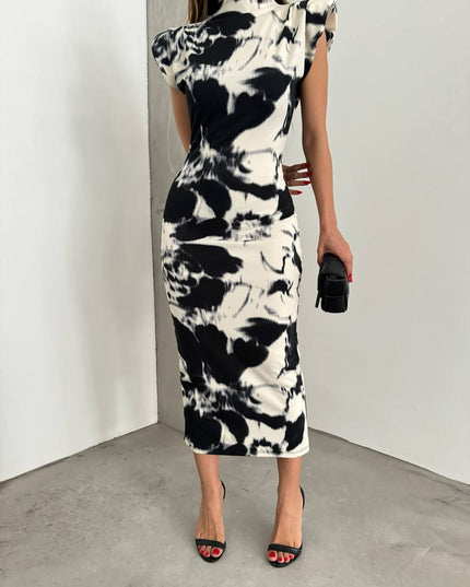 PRINTED MIDAXI DRESS