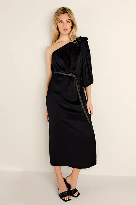 QUINTY: DRESS SILKY TOUCH BLACK