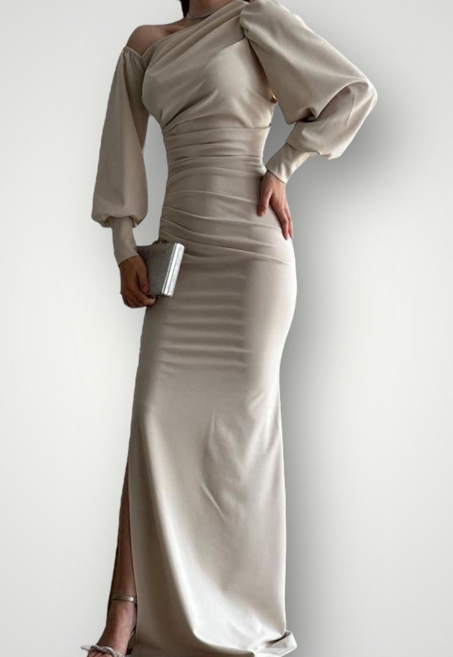 Off shoulder maxi jurk