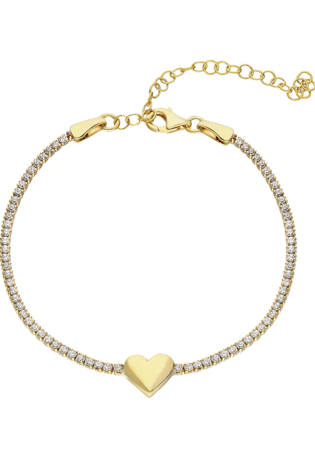 Tennis armband met hartje