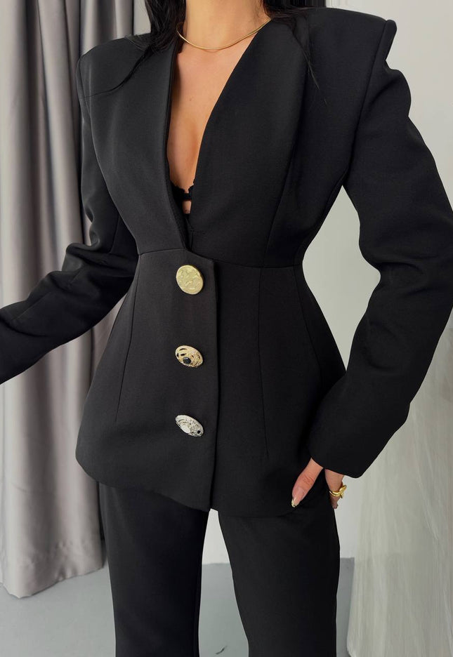 BLAZER SET WITH GOLDEN BUTTONS