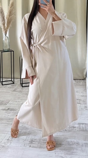 WRAPPED DRESS WITH BOW